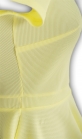 Желтый женский костюм с молочной юбкой