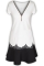 Белое платье с черным низом № 1713