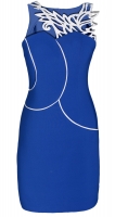 Эффектное вечернее сине-белое платье (розница 605 грн.)