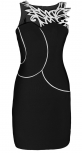 Эффектное вечернее черно-белое платье № 3352 (розница 605 грн.)