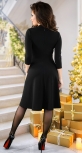  Великолепное черное платье с  V-вырезом № 3851