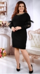 Очаровательное черное платье с гипюром № 38551