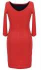 Облегающее красное платье с узором