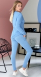 Тёплый вязанный костюм № V9001 ,голубой