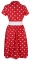 Платье № 3087SN белый горох на красном (розница 497 грн.)
