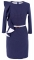 Платье № 3207SN белый мелкий горох на синем 