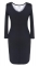 Платье № 1431N белая полоса на черно-розовом узоре (розница 482 грн.)