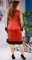 Нарядное платье  красного  цвета с сеточкой