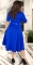 Красивое платье "миди" с расклешённой юбкой и ремешком № 39281,ярко синее