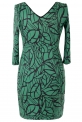Платье № 16941N зеленые листья на черном (розница 525 грн./605 грн.)