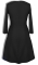 Стильное черное платье с пуговицами