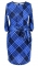 Платье № 1677N сине-голубая клетка (розница 610 грн./625 грн.)