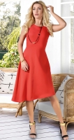 Асимметричное платье № 3982,красное