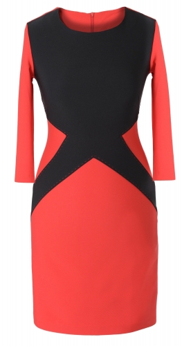 Платье № 32562SN черно-красное (розница 480 грн.)