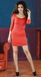 Красивое красное коктейльное платье