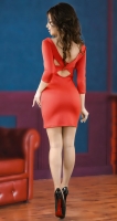 Красивое красное коктейльное платье
