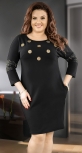 Стильное черное платье  № 3850
