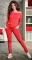 Очаровательный спортивный костюм красного цвета