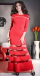 Изысканное красное вечернее платье макси