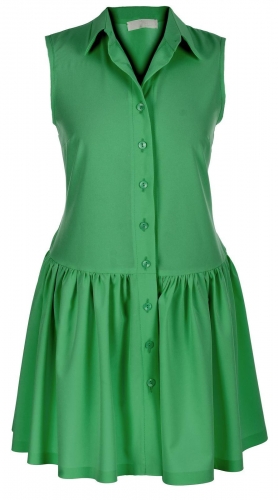 Платье-рубашка без рукава № 31415, зеленый 