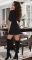 Платье А-силуэта  чёрное № 30653