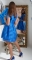 Нарядное платье № 3070 ярко синее