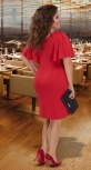 Нарядное красное платье № 38891