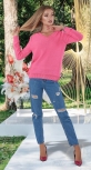 Вязанный свитер ярко розовый № V 90043