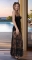 Длинная гипюровая юбка-шорты  с рюшами № 1811 , чёрная