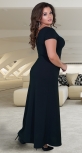 Восхитительное длинное чёрное платье № 39001