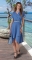 Стильное асимметричное платье № 3980 , голубое