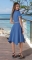Стильное асимметричное платье № 3980 , голубое