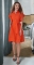 Лёгкое платье-рубашка № 3978, оранжевое