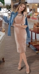 Велюровое платье "миди" № 13994 