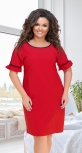 Эффектное кокетливое платье № 17911,красное