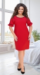 Эффектное кокетливое платье № 17911,красное