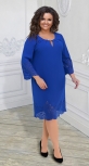 Красивое свободное платье с ажурными деталями № 321431,ярко синее