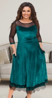 Нарядное длинное платье № 17331,тёмно бирюзовое