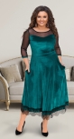Нарядное длинное платье № 17331,тёмно бирюзовое