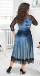 Нарядное длинное платье № 17331,серебристое