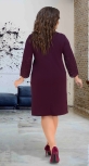 Красивое свободное платье с ажурными деталями № 321431,бордо