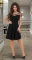 Нарядное чёрное платье с красивой спинкой № 3591