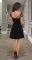 Нарядное чёрное платье с красивой спинкой № 3591