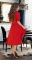 Красивое платье "миди" с расклешённой юбкой и ремешком № 3928,красное