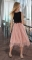  Гипюровая юбка плиссе № 4113 ,пудровая