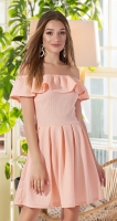 Нежное платье № 3120, персиковое