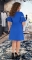 Нарядное расклешённое платье № 17901,ярко синее