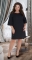 Лаконичное чёрное платье с красивой спинкой № 34511