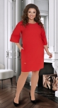Лаконичное  платье с красивой спинкой № 34511,красное