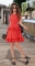 Лёгкое летнее платье № 3380 , красное